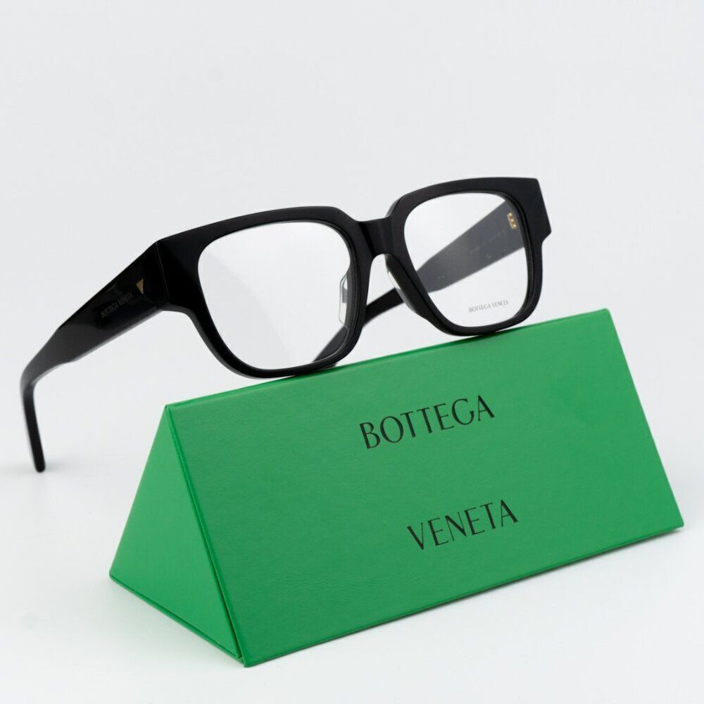 NEW Bottega Veneta BV1289O 001 Black Square Women Eyeglasses